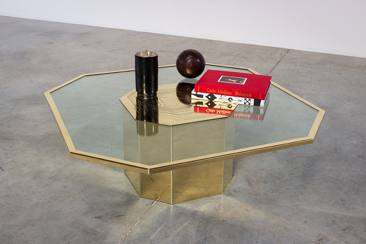 Octagonal coffee table Jenazi Jonckers circa 1980