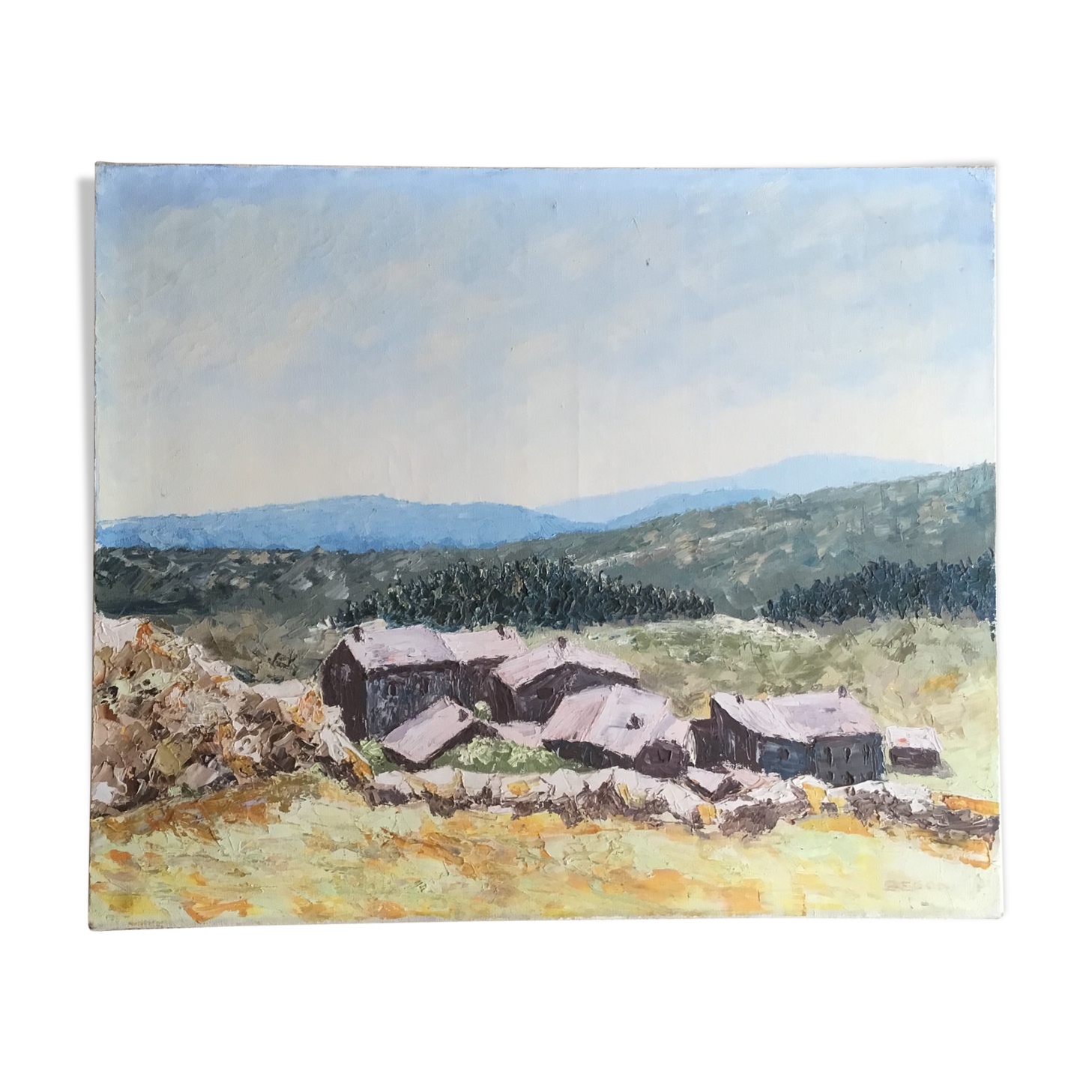 Oil on canvas "Provencal Drôme"
