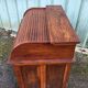 Bureau vintage dit bureau américain à rideau en chêne
