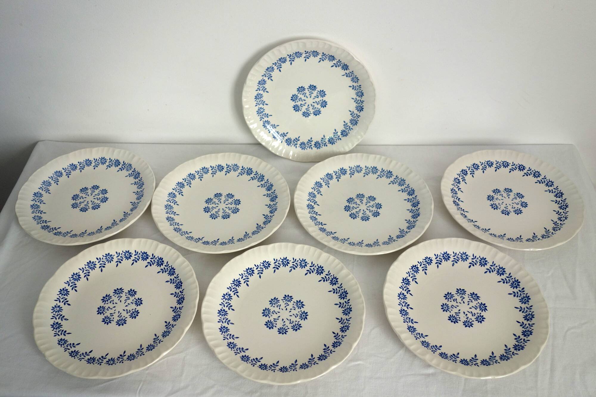 8 flat plates Dany model, Digoin Sarreguemines