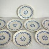 8 flat plates Dany model, Digoin Sarreguemines