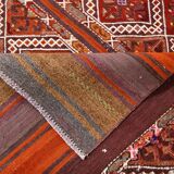 4x5 Multicolor Turkish Kilim Rug, 113x135Cm