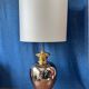 Italian design lamp in silver and gold ceramic. 1970s.