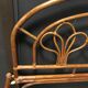 Vintage wicker rattan headboard bed frame