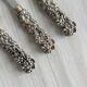 Antique shiny metal cheese cutlery