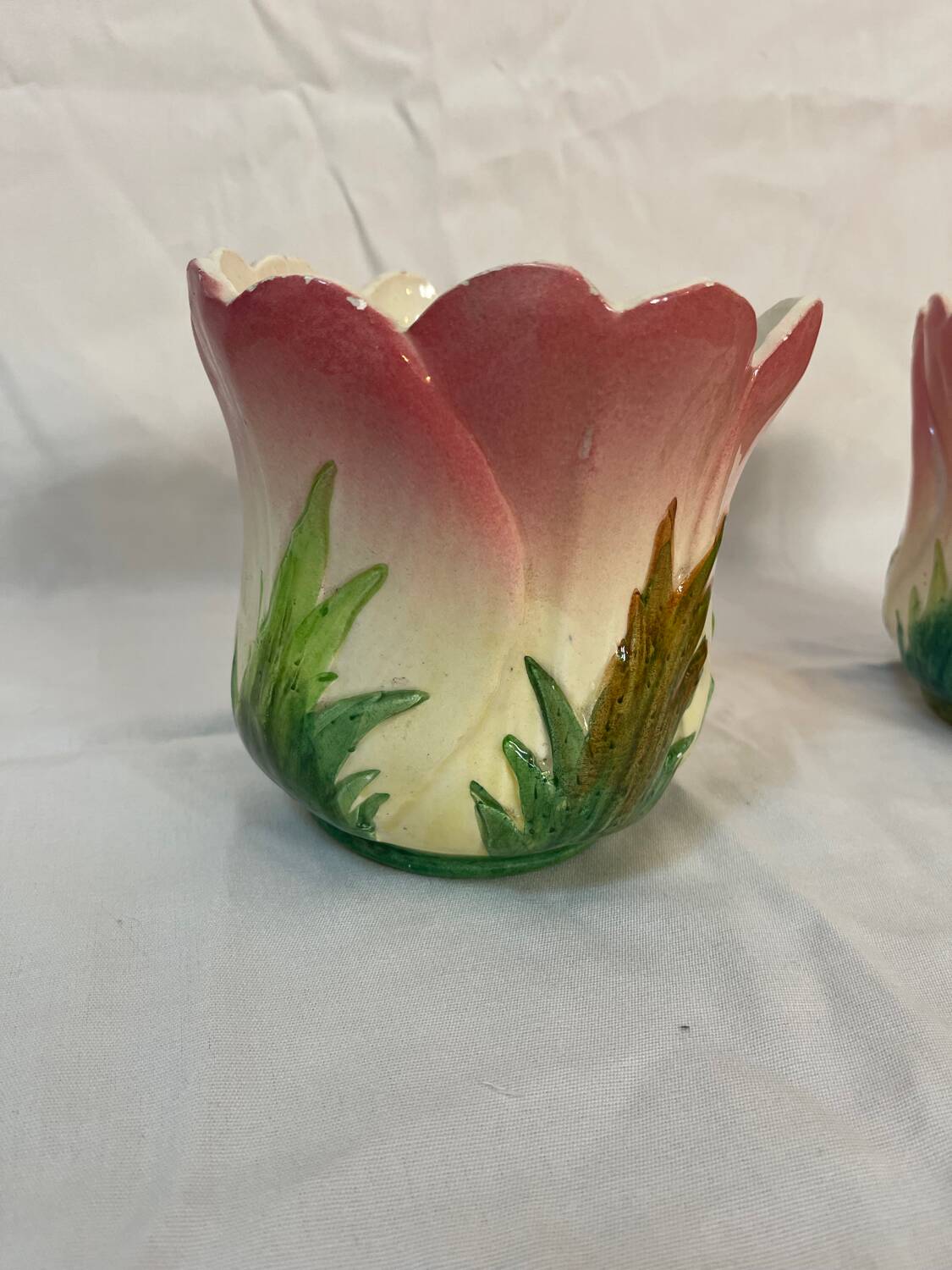 3-piece earthenware garniture - Delphin Massier Vallauris - Tu decoration