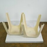 Beige plastic mid-century stools model No. by Valenti Milano Italy