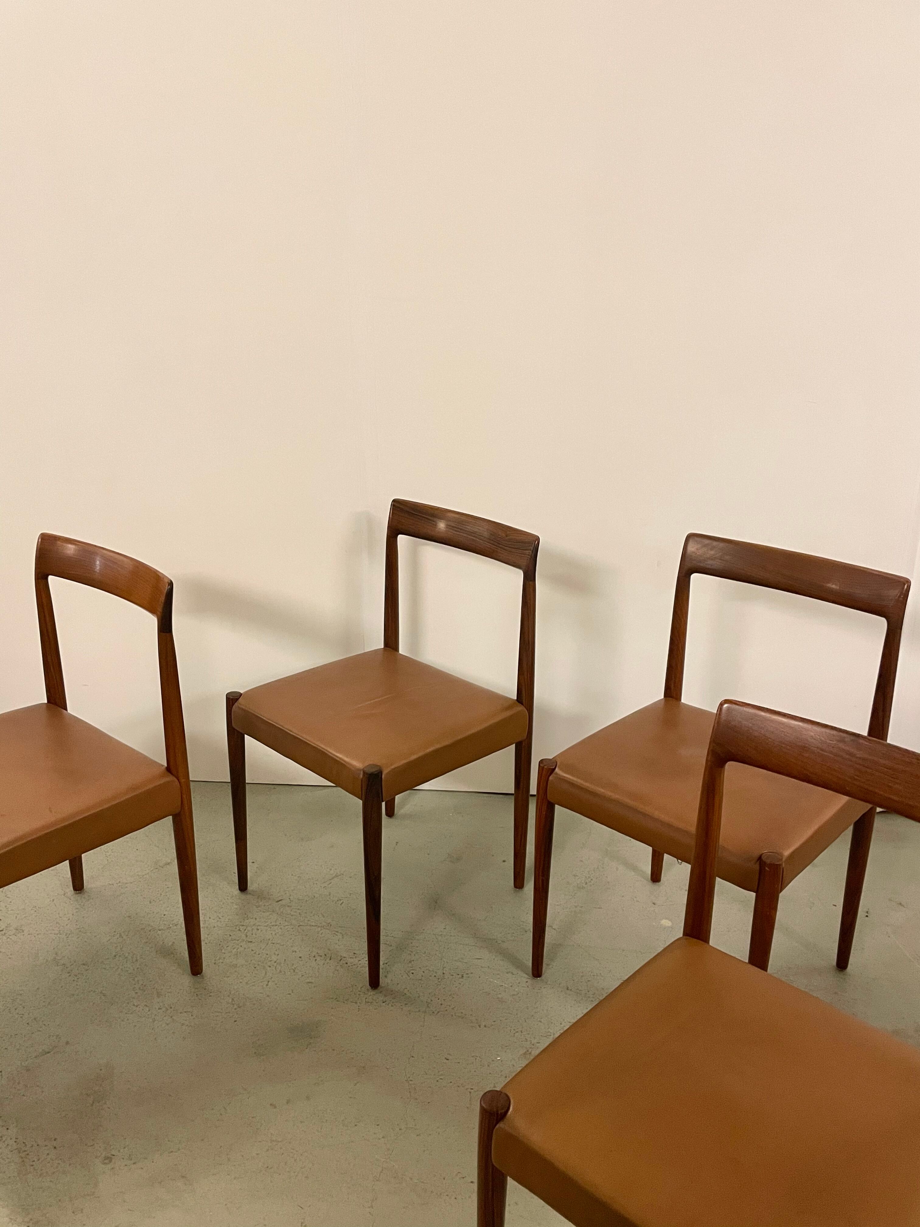 4x MidCentury Dining Chairs in Palisander