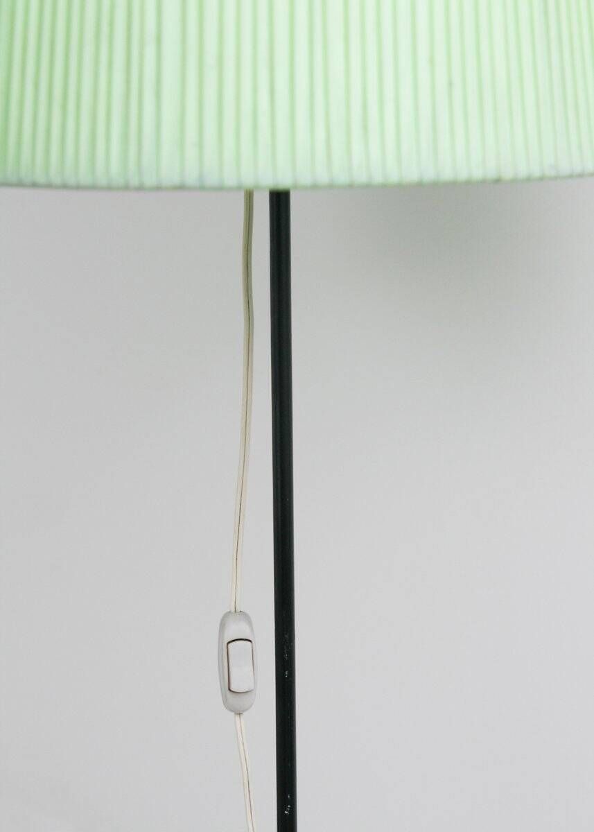 Lampadaire plissé des années 50 avec support.