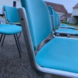 Set of 7 DSC chairs 1965 by Giancarlo Piretti edited by Castelli, Italy.