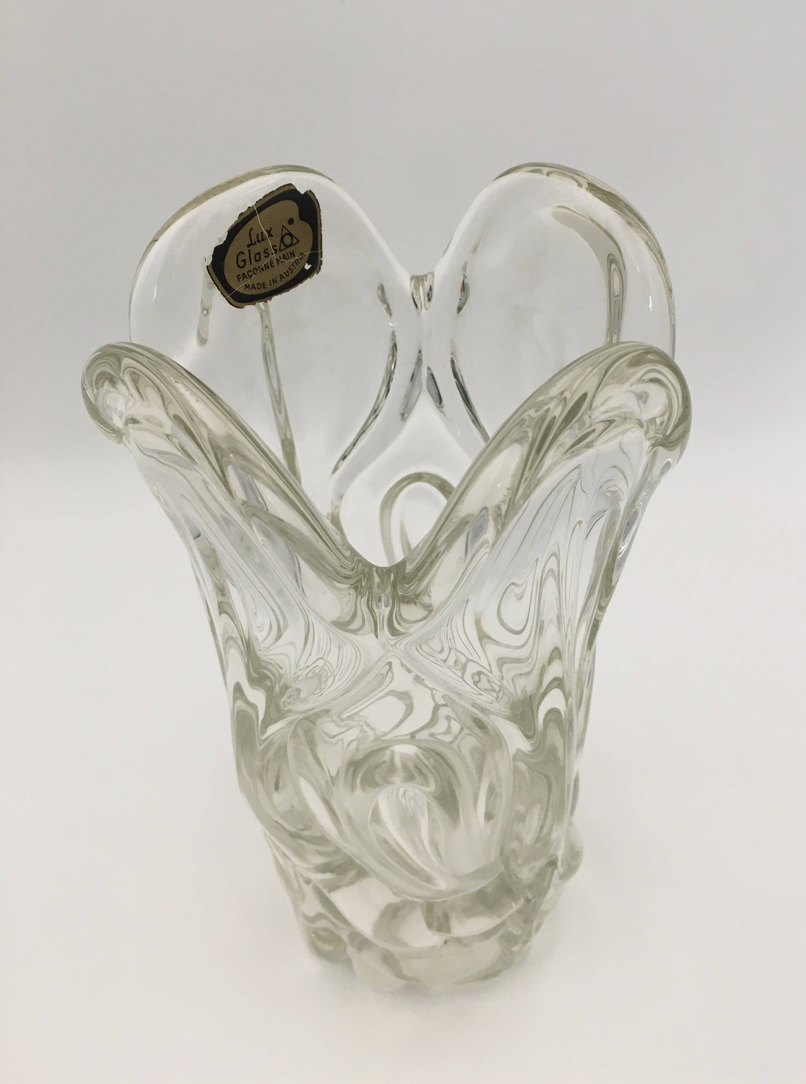 Lux Glass vase, Austria - 1960s