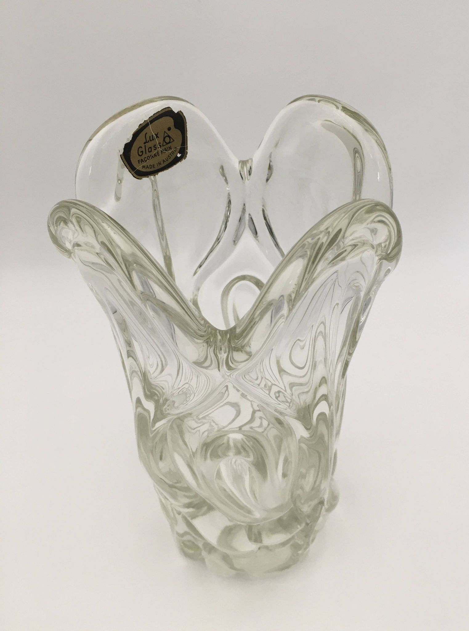 Lux Glass vase, Austria - 1960s