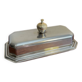 Silver-plated butter dish