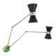 Italian articulated wall light diabolo design 50s