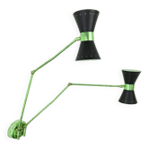 Applique italienne murale articulée diabolo design années 50