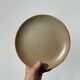 5 beige stoneware dessert plates