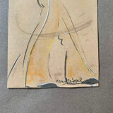 Dessin aquarelle "cow boy"