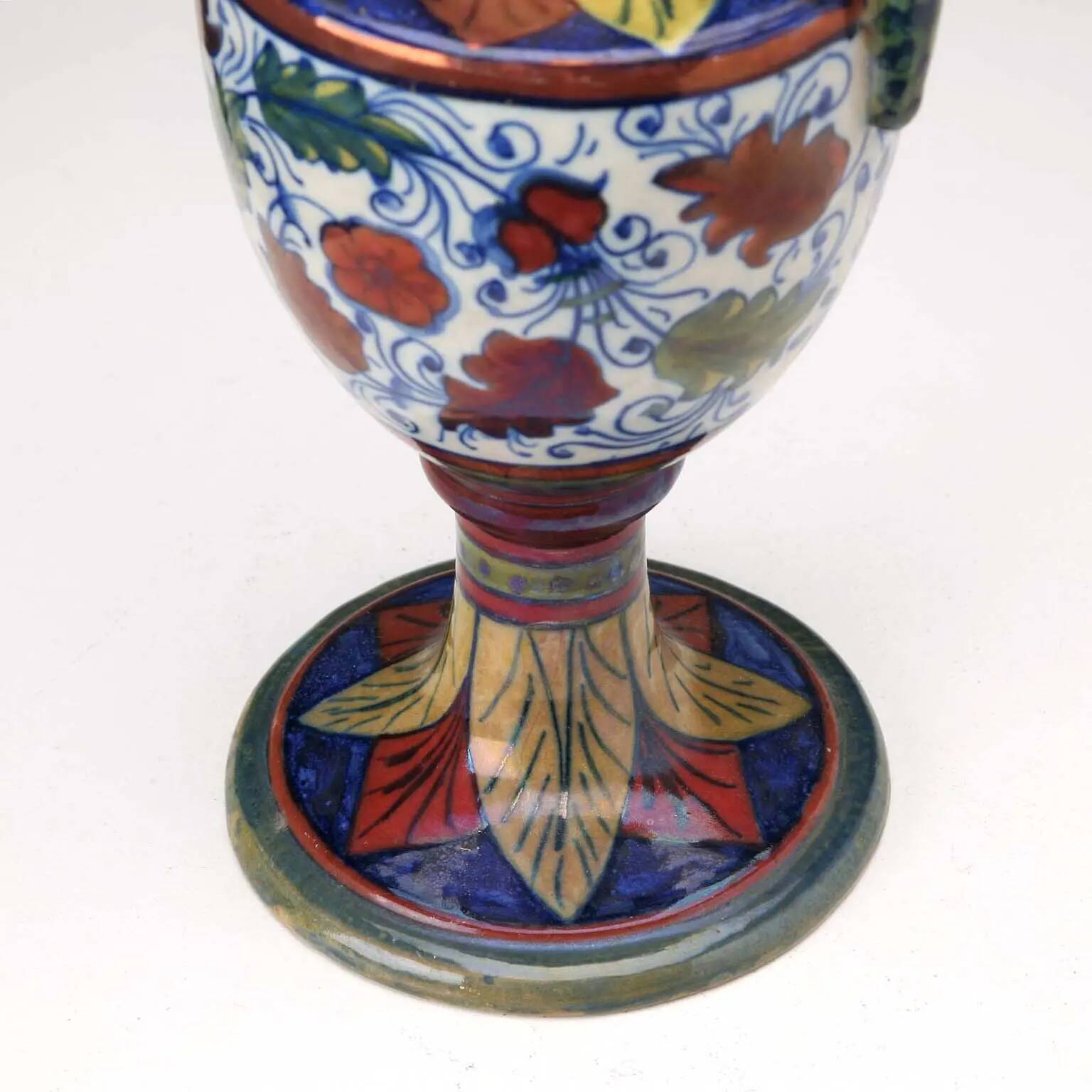 Vintage majolica vase, Gualdo Tadino factory, Italy, 1930s.