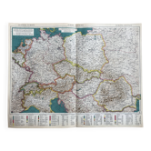 Old map Central Europe — Trade flows 1947 | Switzerland, Austria