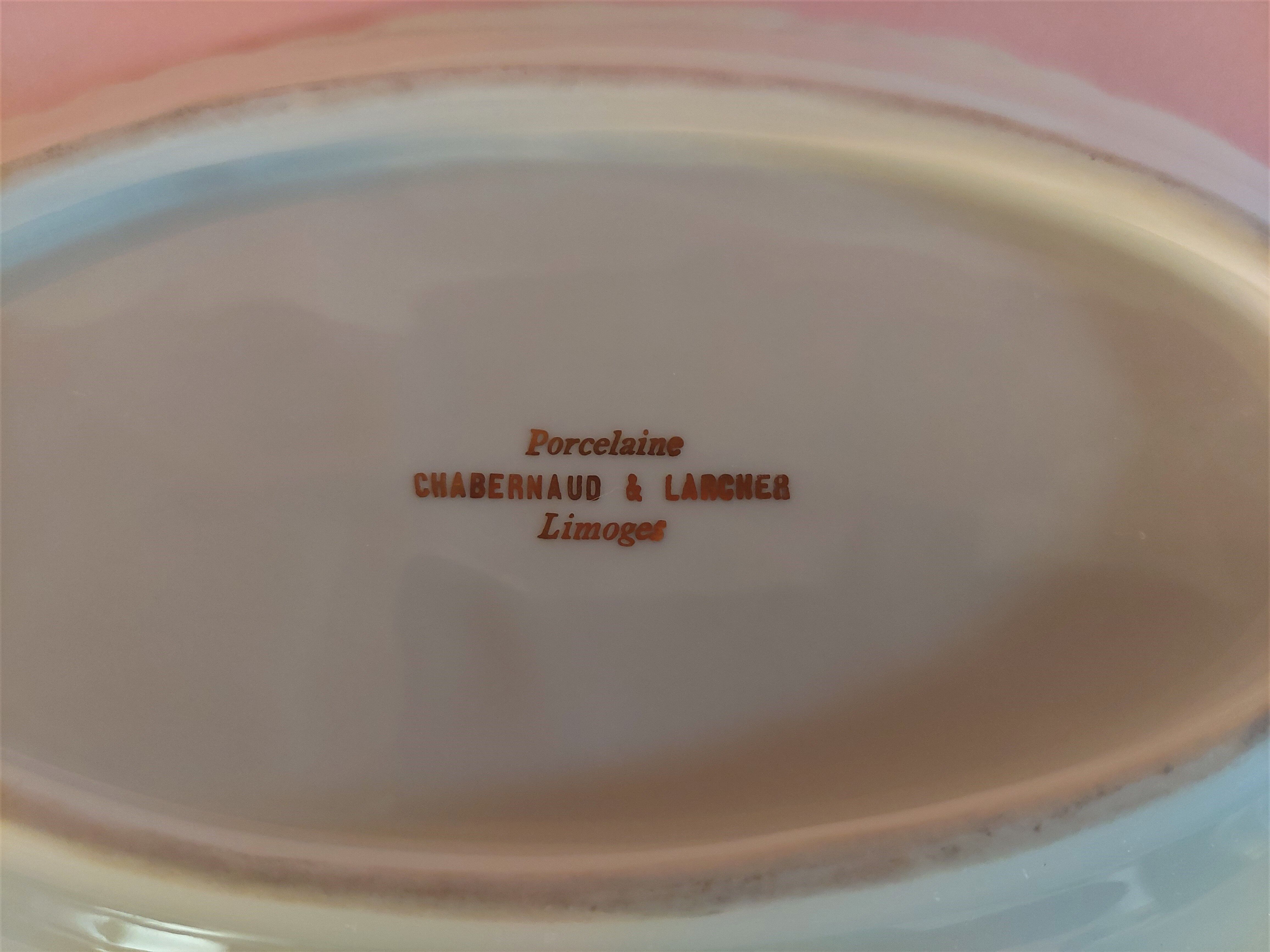 Dishes raviers lot of two porcelain of Limoges Charbernaud and Larcher