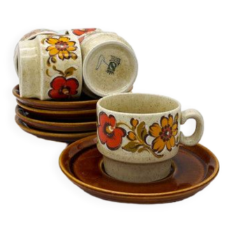 Weidmann coffee set with vintage porcelain flowers