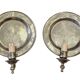 Set of 2 vintage wall sconces Ari KV 1500 – patinated bronze – Ø 25 cm