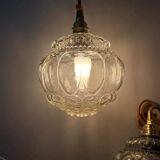 Set of two new electrified bubble globe lamps