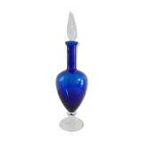 Italian carafe in blue polished glass Klein 60s