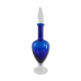 Italian carafe in blue polished glass Klein 60s