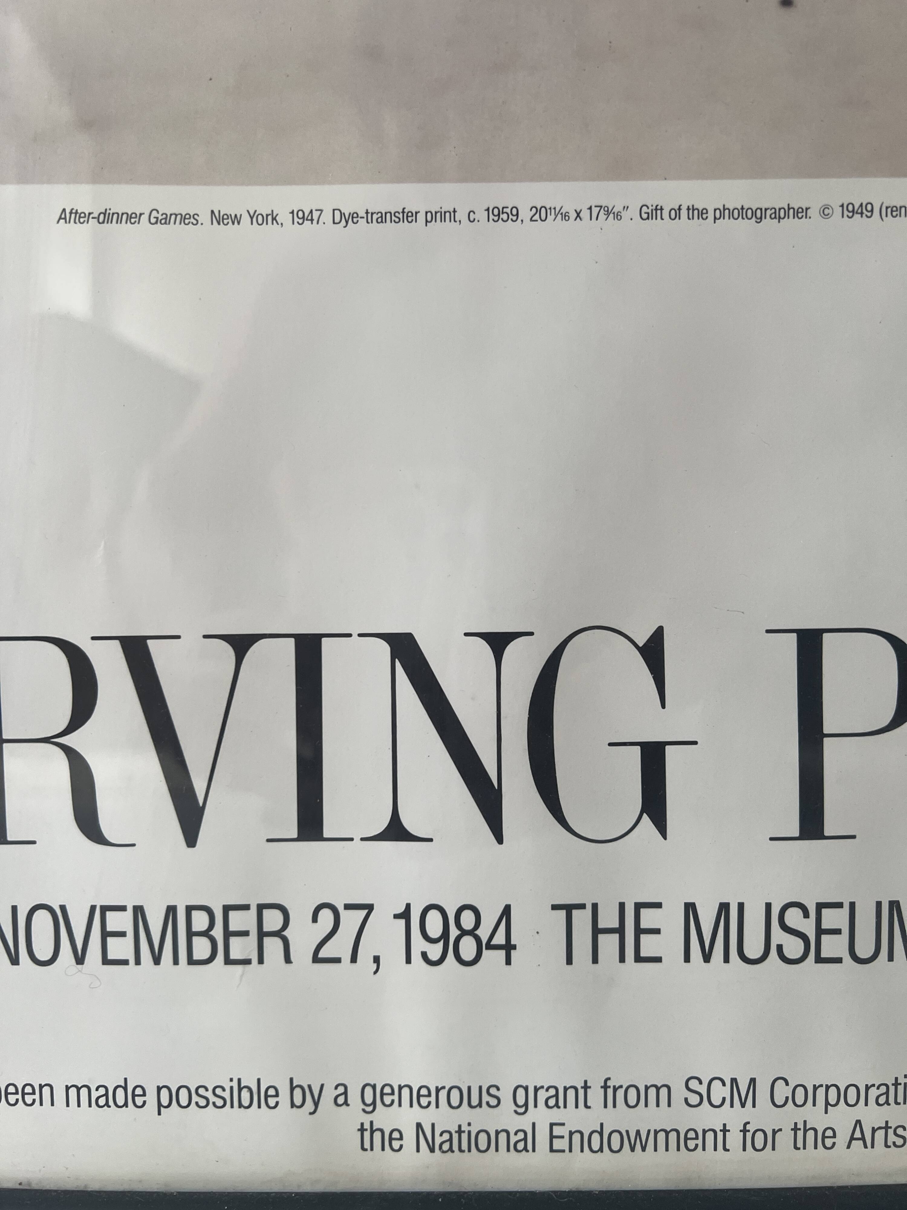 Original and official poster Moma New York, Irving Penn 1984