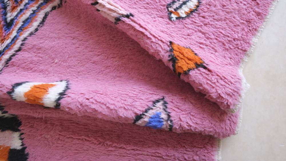 Pink Moroccan Rug - 295 x 207 cm