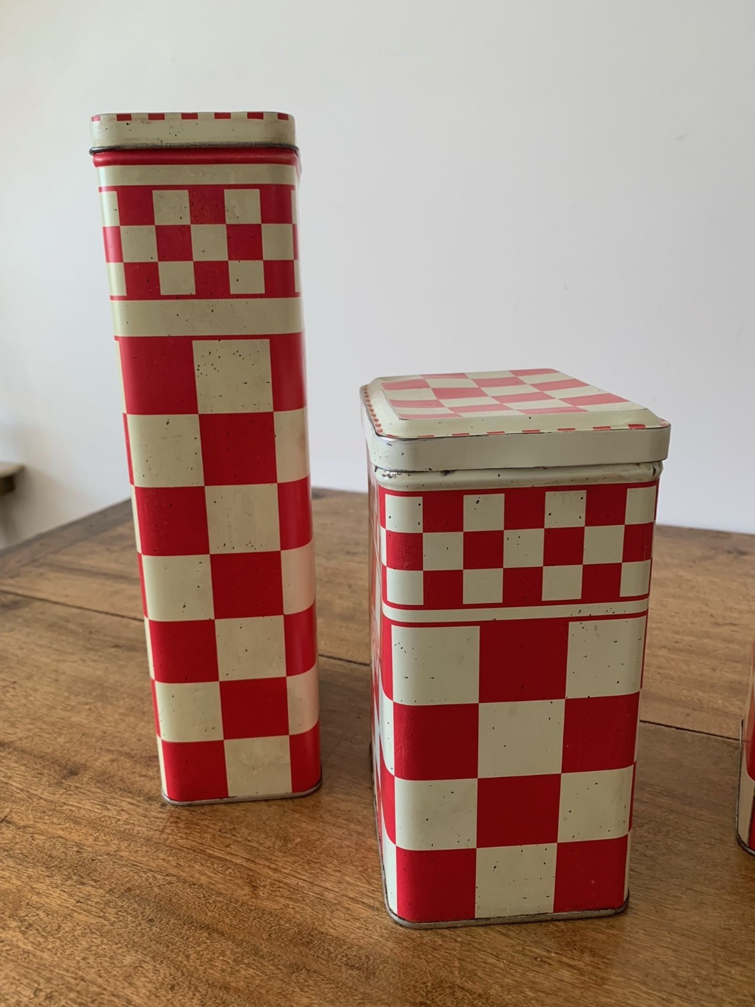 Old metal spice boxes Family counter