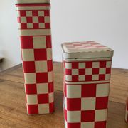 Old metal spice boxes Family counter