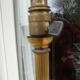 1950s tripod floor lamp in brass and gilded bronze