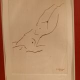 Set of three sanguine drawings