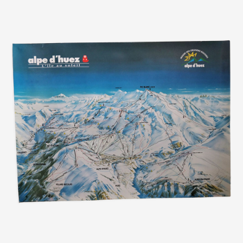 Map of the slopes Alpe d'Huez de Pierre Nova