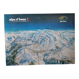 Map of the slopes Alpe d'Huez de Pierre Nova