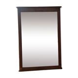 Large antique mirror in raw solid oak