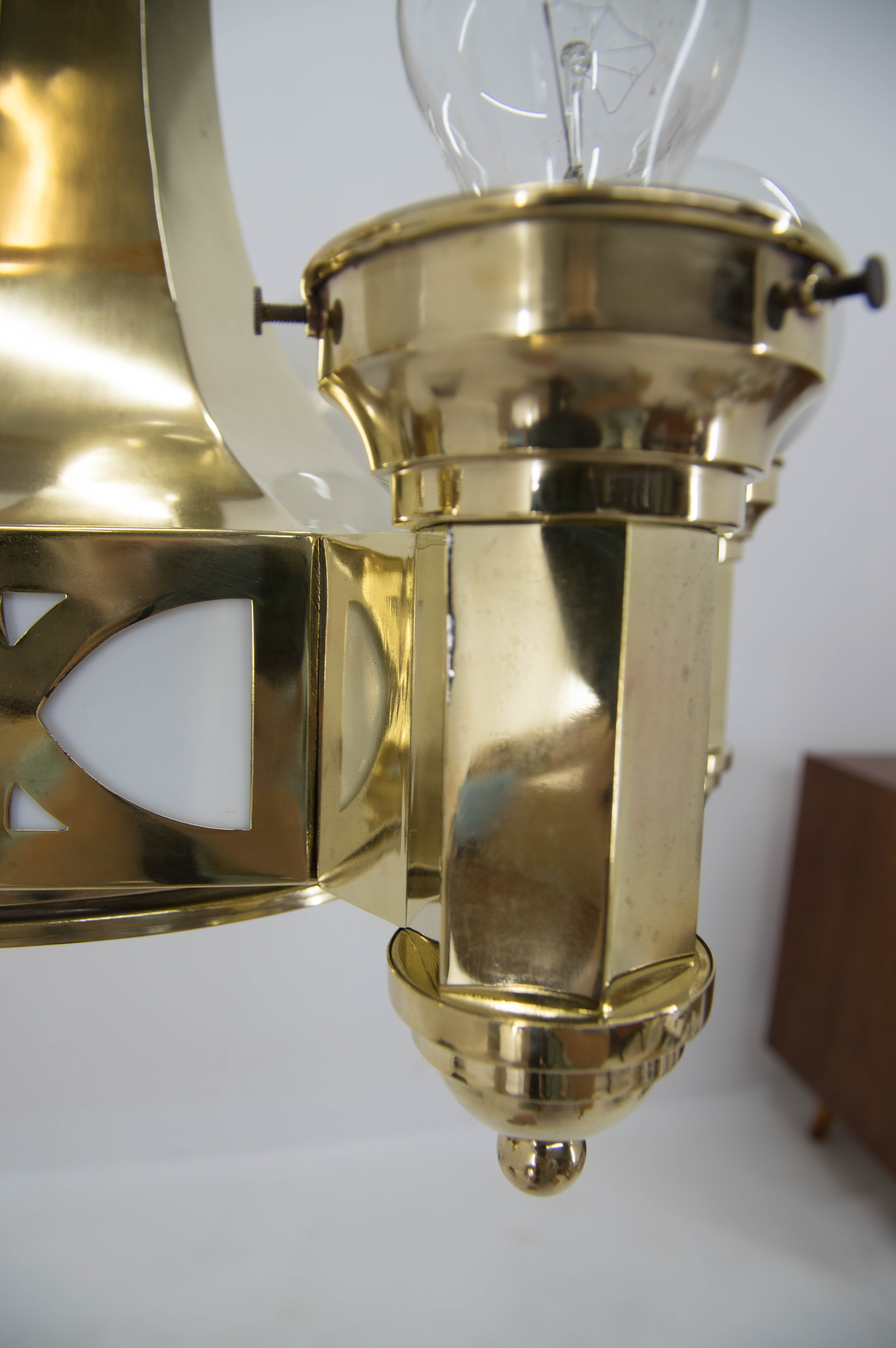 Rare Art Nouveau Chandelier by Emil Kralik, 1920s