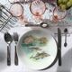 6 plates and 1 fish dish in Limoges porcelain. Freshwater Fish Patterns Service