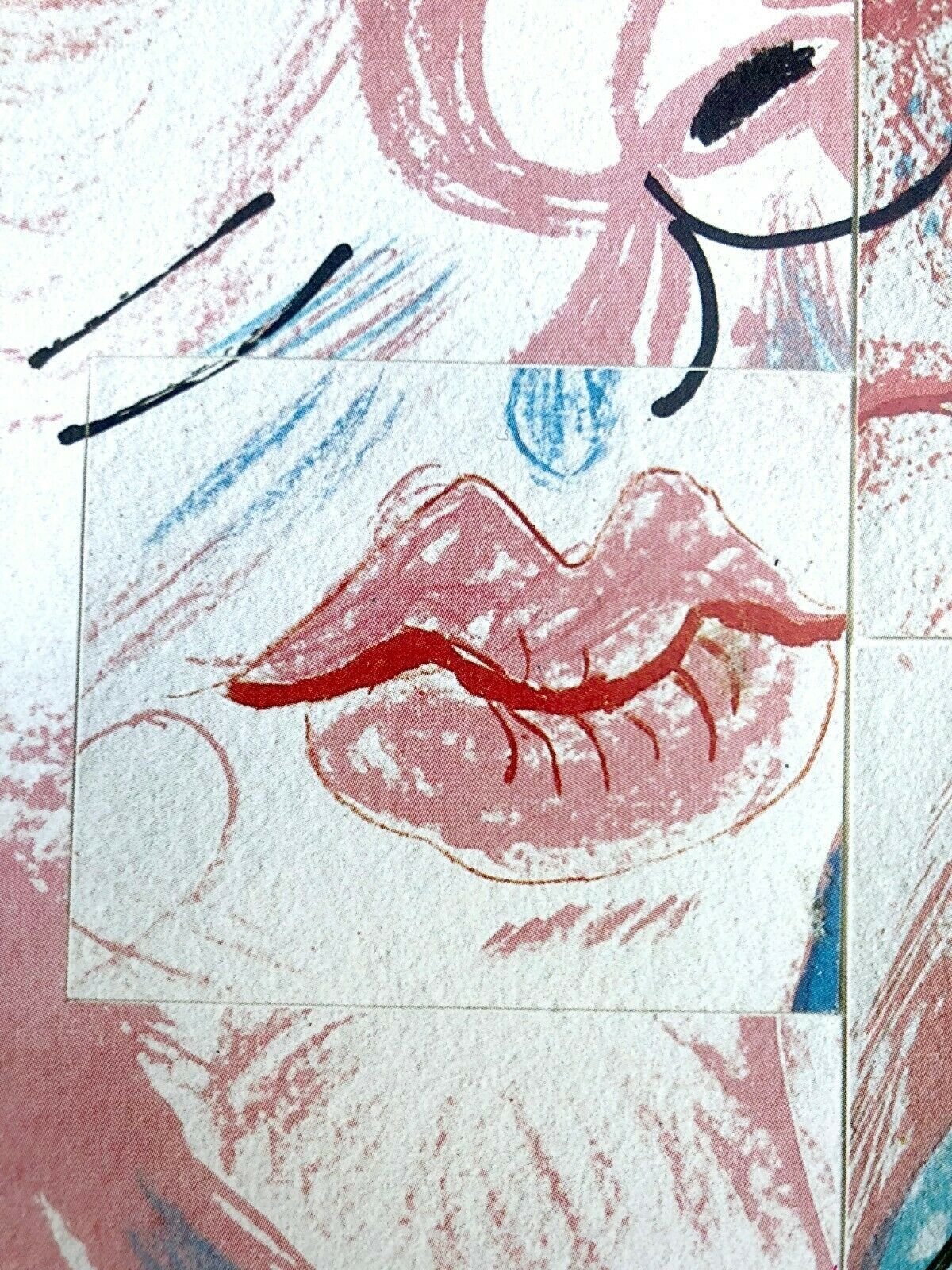 David Hockney  vintage offset lithograph, picasso styled for vogue