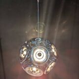 Lustre space age 70 modèle spoutnik chromé