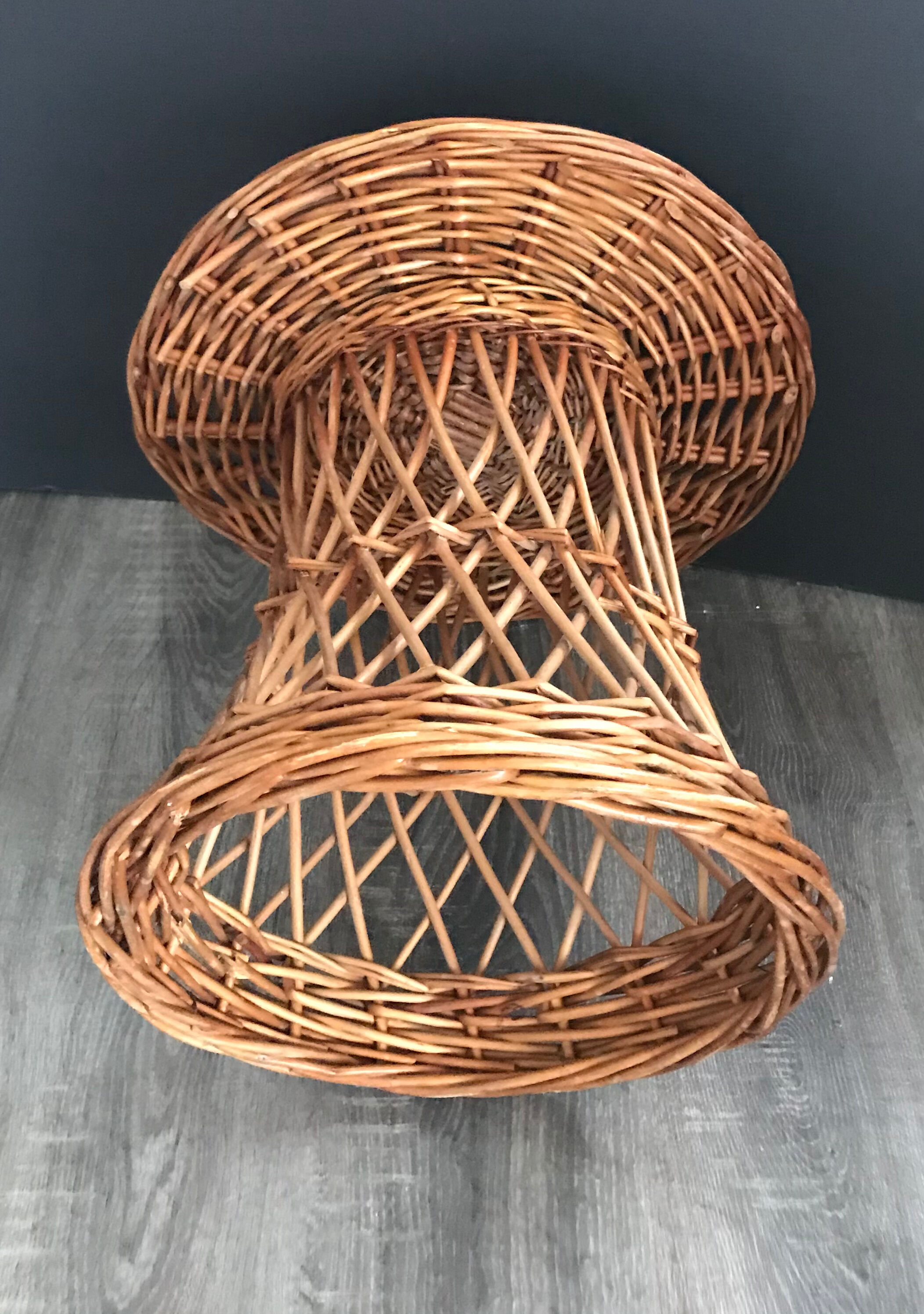 Braided rattan table