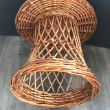 Braided rattan table
