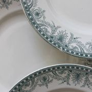 10 flat plates in iron earth "Wilbur" Moulin des Loups and Hamage early twentieth century