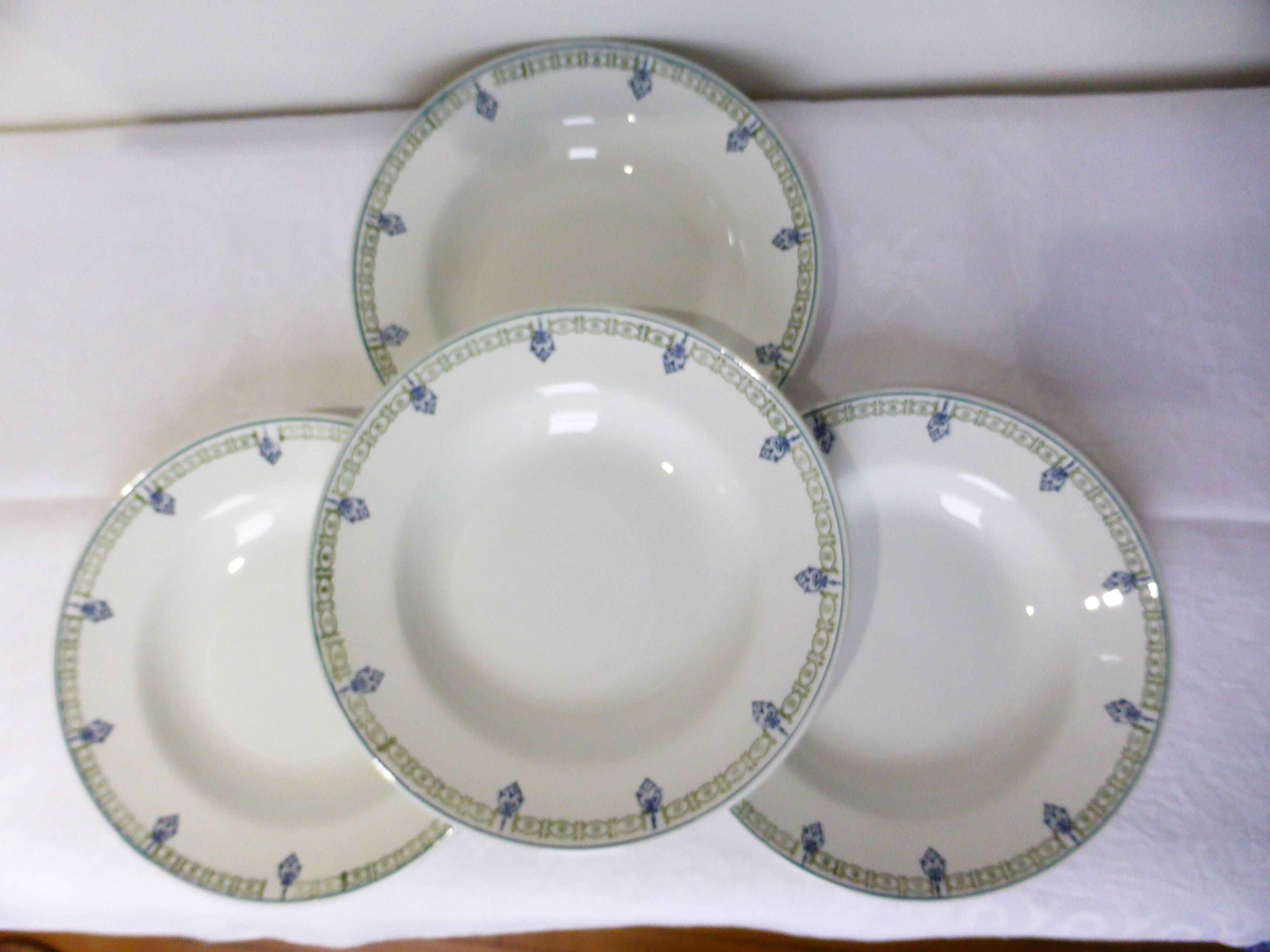 4 vintage St Amand deep plates 211257