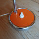 Lampe de bureau en métal orangé des années '50'