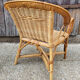 Colonial lounge armchair in rattan and bamboo, vintage, 60s