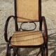 Rocking chair wood and canage seventies
