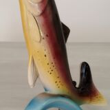 Vintage earthenware fish bottle